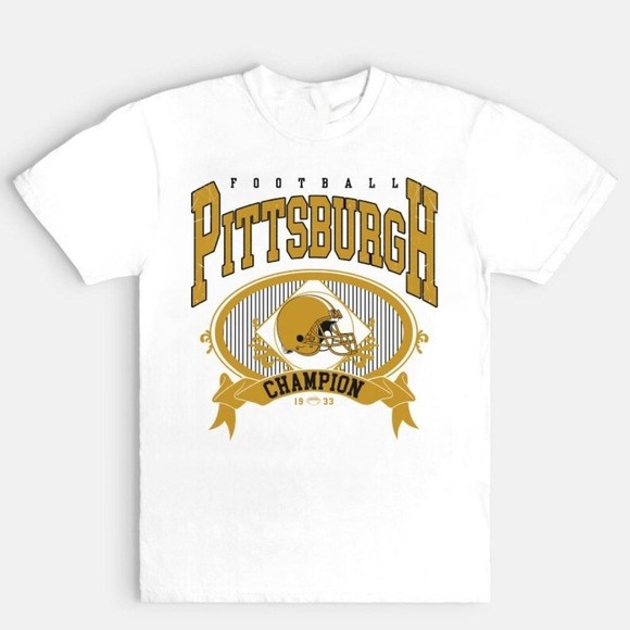 Pittsburgh Football White Shirt, Kenny Pickett Shirt Retro Style Tee - Picture 1 of 4